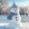 thumbnail image 3 of 20 piezas Mini muñeco de nieve de plástico adornos de asta de mano ramas decorativas para manualidades navideñas ramas artesanales adornos navideños para el hogar astas de reno, 3 of 4