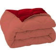 thumbnail image 7 of D.N.G. BEDDINGS 1 Piece Luxury Reversible Diamond Pattern Comforter Premium Super Soft, All Season 800 TC, 100% Egyptian Cotton Super King Size Brick Red/Red Solid Color, 7 of 7