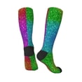 thumbnail image 4 of Haiem Colorful Glitter Socks, Funny Novelty Crazy Design Cotton Socks Sports Socks Knee High Socks For Men, Women,1Pairs - Gift For Working Friends, 4 of 9