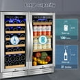 thumbnail image 3 of Tittla 15 Inch Under Counter 30 Bottle Wine Cooler and 130 Cans (12 oz) 3.1 Cubic Beverage Refrigerator, 3 of 8