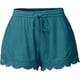 thumbnail image 3 of Pantalones cortos informales de gasa con cordón en la cintura elástica para mujer, pantalones cortos con forma de delfín, cintura alta 5XL, ribete de encaje, ropa para discoteca, pantalones calientes, 3 of 4