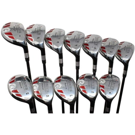 Senior Women's Golf Clubs All Ladies iDrive Hybrids Complete Set Includes: #1, 2, 3, 4, 5, 6, 7, 8, 9, PW, SW, LW. Lady L Flex Right Handed Utility Oversized Clubs. Perfect for 55+ Years