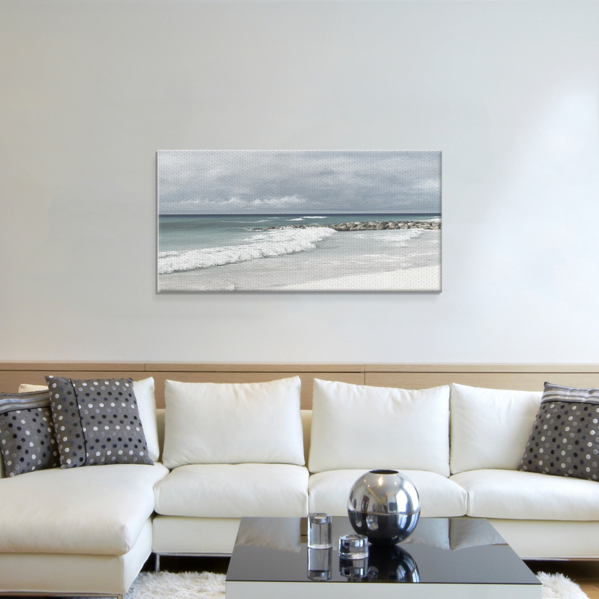 Masterpiece Art Gallery Surfside Light Ocean Spray by Studio Arts Canvas Art Print 17" x 34"