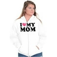 thumbnail image 4 of I Heart My Mom Mother Day Love Unisex Fleece Graphic Zip Up Hoodie Brisco Brands 5X, 4 of 5