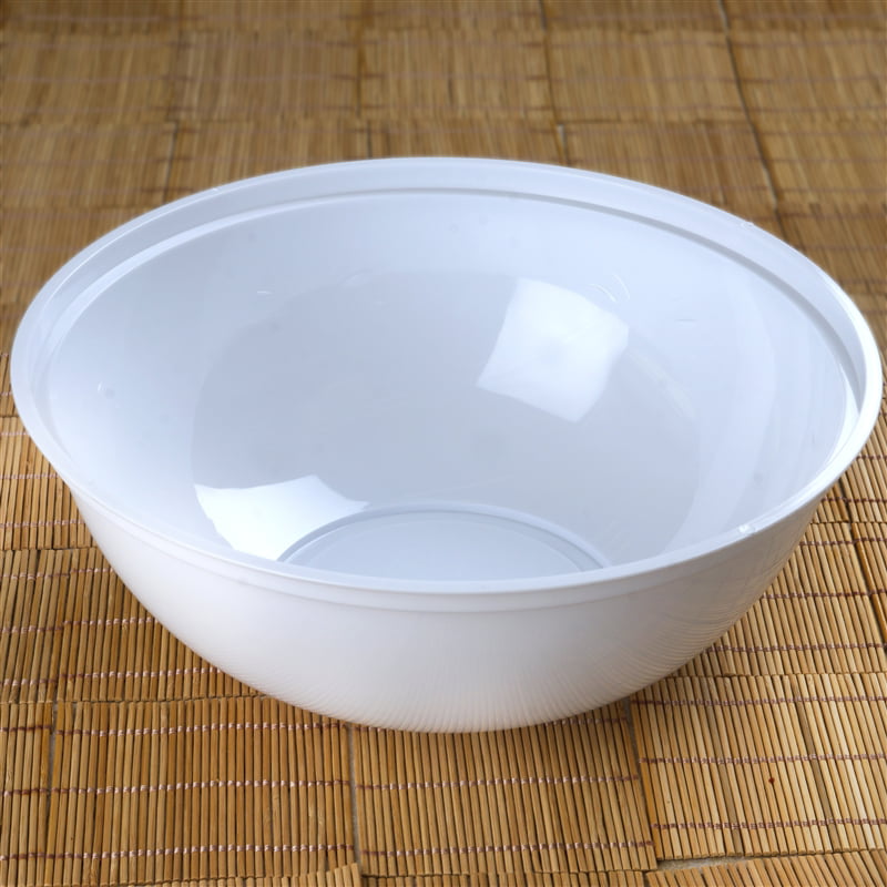 4 Pack White Round Disposable Serving Bowls 4 Qt Large