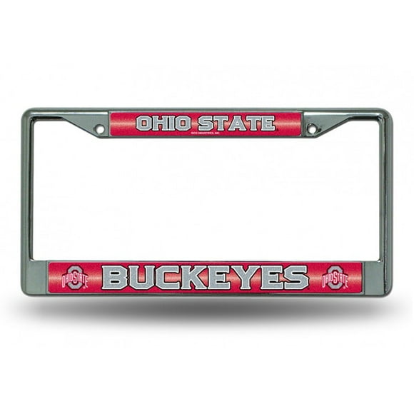 Ohio State Buckeyes Glitter Chrome License Plate Frame
