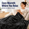 thumbnail image 5 of YAKEE Heated Throw Blanket 50"x 60" Soft Warm Flannel Fast Heating Blanket, 4 Fast Heating Levels & 3 Hours Auto-off, Dark Gray, 5 of 9