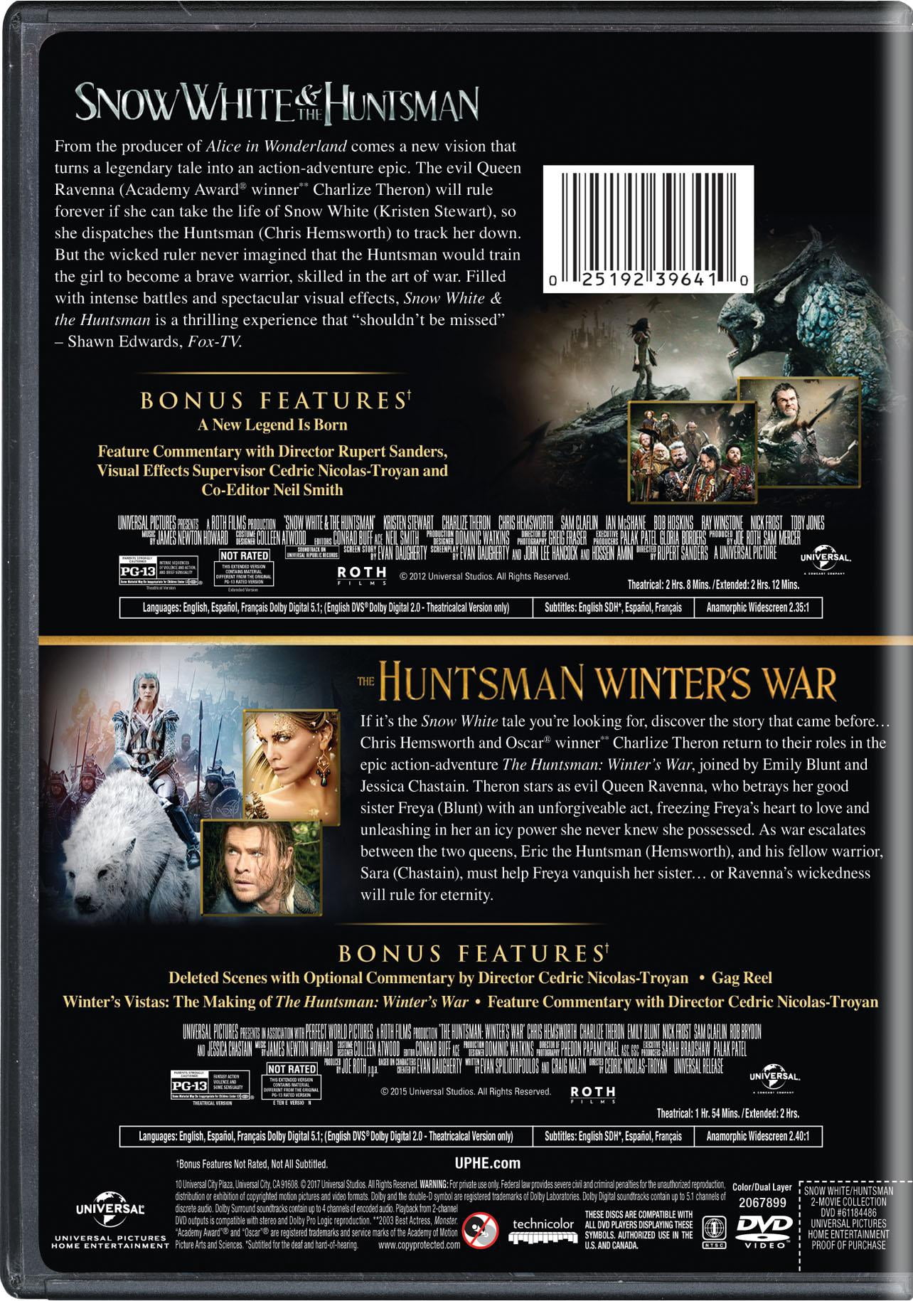 Snow White & the Huntsman / The Huntsman: Winter's War 2-Movie DVD