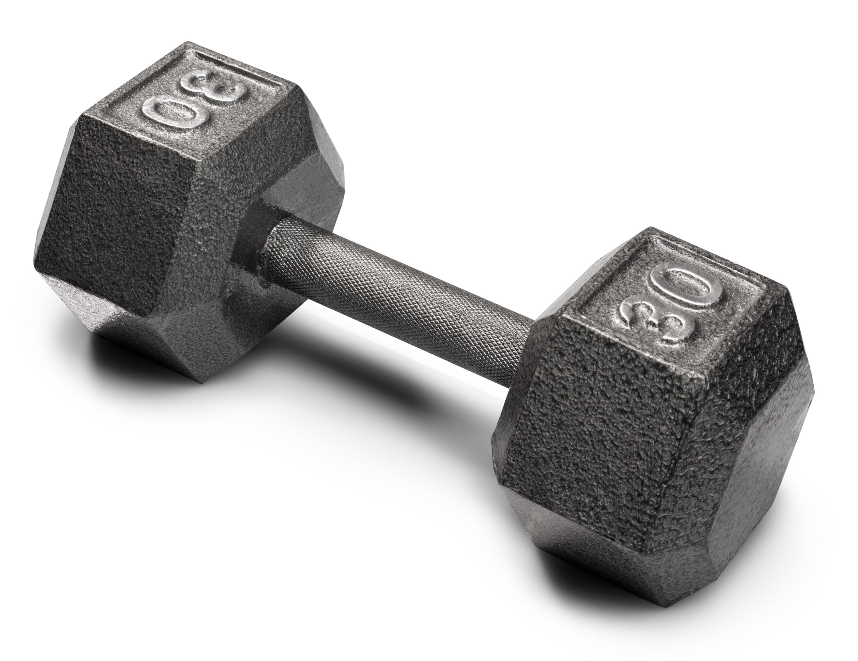 Weider 30 lb. Cast Iron Hex Dumbbell with Knurled Grip