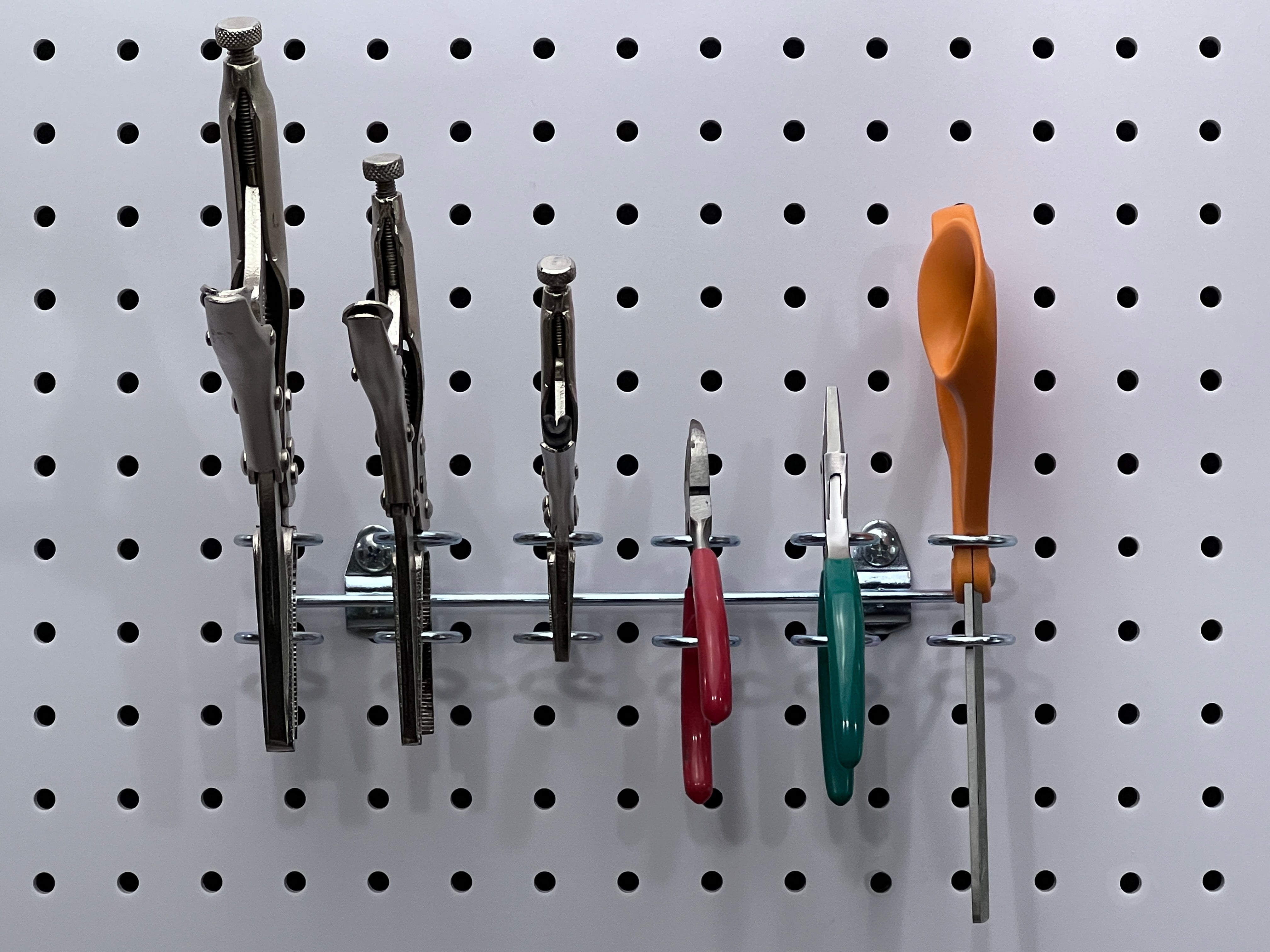 Triton Products® 9-inch Multi-Ring Tool Holder Steel Pegboard Hook, 2pk