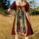 thumbnail image 5 of Vestido tribal polinesio de manga corta para mujer, vestido de mujer, vestido de fiesta, verano 2025, moda, 5 of 7