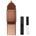 thumbnail image 2 of Mini humidor portátil de cuero para puros, caja de madera de cedro, contenedor para guardar cigarrillos (marrón), 2 of 14