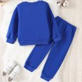 thumbnail image 6 of TOWED22 Kids Toddler Girl Fall Winter Outfits 2pcs Long Sleeve Soft Top and Pants Set Cute Print Clothes Clothing Set(Blue,3-4 Y), 6 of 8