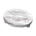thumbnail image 2 of Pedestal de madera con bandeja de pedestal de madera, diámetro 25,4 cm, redondo, para baño, decoración del hogar. blanco, 2 of 9