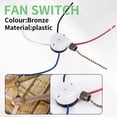 thumbnail image 4 of 1 Uds Interruptor de Luces Ventilador Techo ZingEar ZE-208S E89885 3 Velocidades 4 Cables Cadena TraccióN, Ventilador, Bronce, 4 of 5
