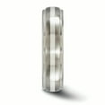 thumbnail image 3 of Edward Mirell Titanium Brushed&Polished w/Sterling Silver 6mm Band EMR184, 3 of 6