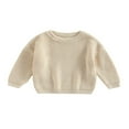 thumbnail image 1 of Chandail Tricoté pour Tout-Petit Fille Garçon, Blouse Chandail, Chandail Molletonné Chaud à Col Rond, Manches Longues, 1 of 6