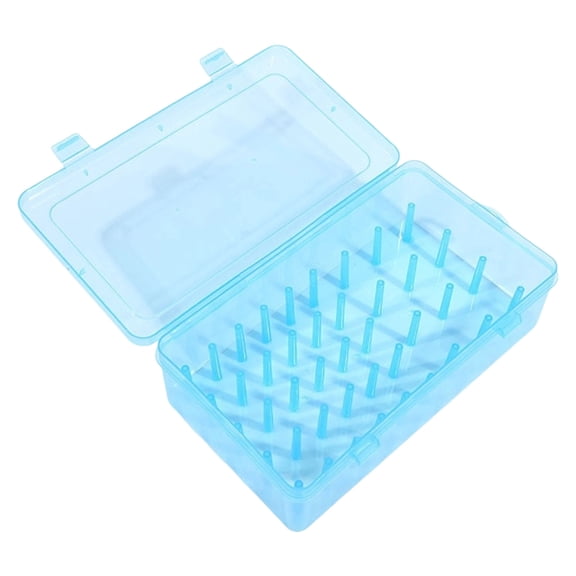 42 Spools Thread Holder Organizer Clear Sewing Storage Box Embroidery Thread Organizer for 42 Spools Home Embroidery Quilting and Sewing Threads - Transparent Portable Case with Closures