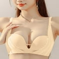 thumbnail image 5 of SMihono Womens Wireless Bra No Underwire Seamless Push Up Bra Comfort Full Coverage Padded Bralette Soft Vneck Everyday Bras Beige S US(4), 5 of 5