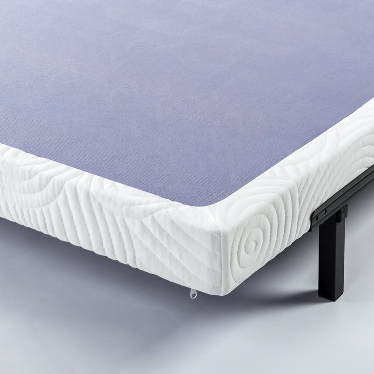 Zinus 4 Metal Box Spring with Wood Slats Mattress Foundation Full