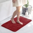 thumbnail image 1 of Bath Mats for Bathroom Red Absorbent Non Slip Soft Machine Washable Bathmat Shower Rug, 28 x 55 inch Red 28 x 55 inch, 1 of 6