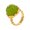 Gold Green, variant on Women Macaron Pumpkin Flower Gemstone Statement Ring Stainless Steel CZ Floral Wide Band Y2K Vintage Dainty Minimalist Daily Party Wear Gold Plated Purple Size 7