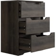 thumbnail image 5 of Homfa 3 Drawer Dresser, 23.6'' W Nightstand Chest of Drawer for Bedroom Living Room, Dark Brown, 5 of 7