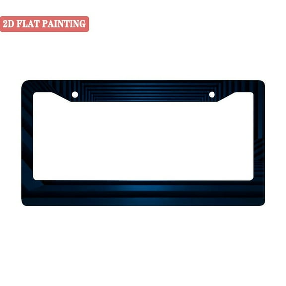 1Pack License Plate Frames with Dark Blue 3D Striped Pattern Includes Screws & Caps Full Accessories Included Size 6.3x12.2inch(16x31cm)