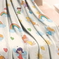 thumbnail image 3 of Pastel Fairy Rainbow Pattern Blanket,Comfortable Soft Flannel Throw Blanket,All Season,Warm Lightweight Blankets for Sofa Bed Couch Living Room Chair,30"x40", 3 of 4