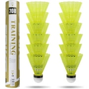 Badminton Shuttlecocks with Great Stability and Durability, High Speed Badminton Birdies-12Pcs