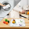 thumbnail image 3 of Yayeee Drying Mat for Kitchen Counter Dishes Microfiber Coffee Decorative Pad, Purple Birds, 3 of 9
