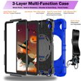 thumbnail image 5 of For Samsung Galaxy Tab A9 8.7"(2023) Case,Kids Friendly,With Rotatable Adjustable Hand Strap,Retractable Kickstand,Shoulder Strap,Shockproof Anti-fall Rugged Heavy Duty Tablet Case Cover,Blue, 5 of 10