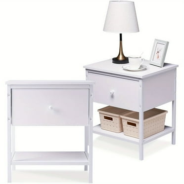 NFERIRTHGRT Industrial-style bedside table and chest of drawers with drawers and shelves