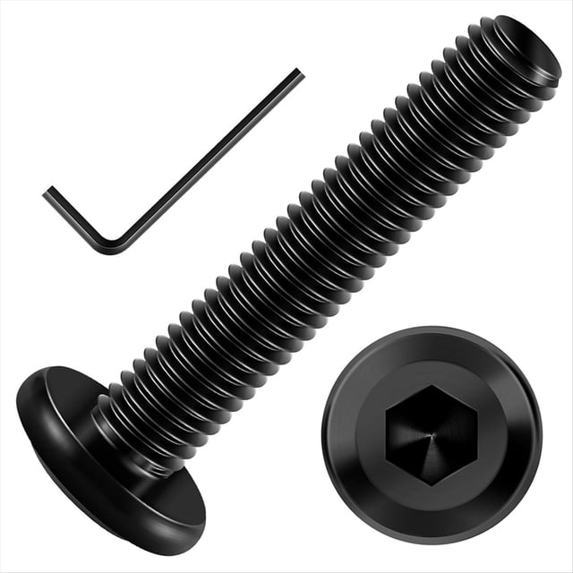 M6 X 35 Mm, 20 Piezas, Tapas Hexagonales de Cabeza , Pernos de Tornillo M6, Pernos para Muebles de Acero Inoxidable 304, Rosca , Llave Hexagonal