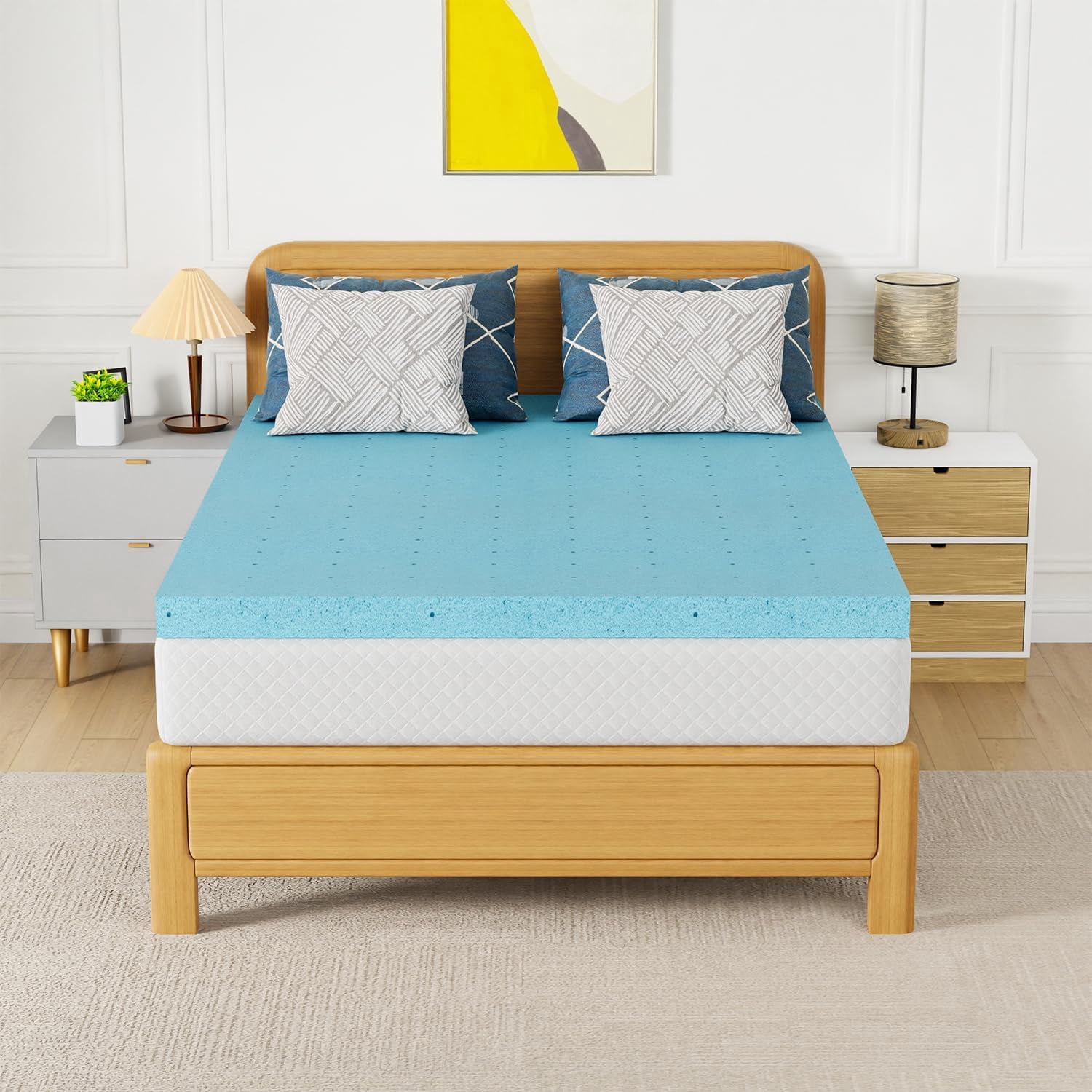 PayLessHere 3 Inch Gel Memory Foam Mattress Topper/Easy to Clean (Full)