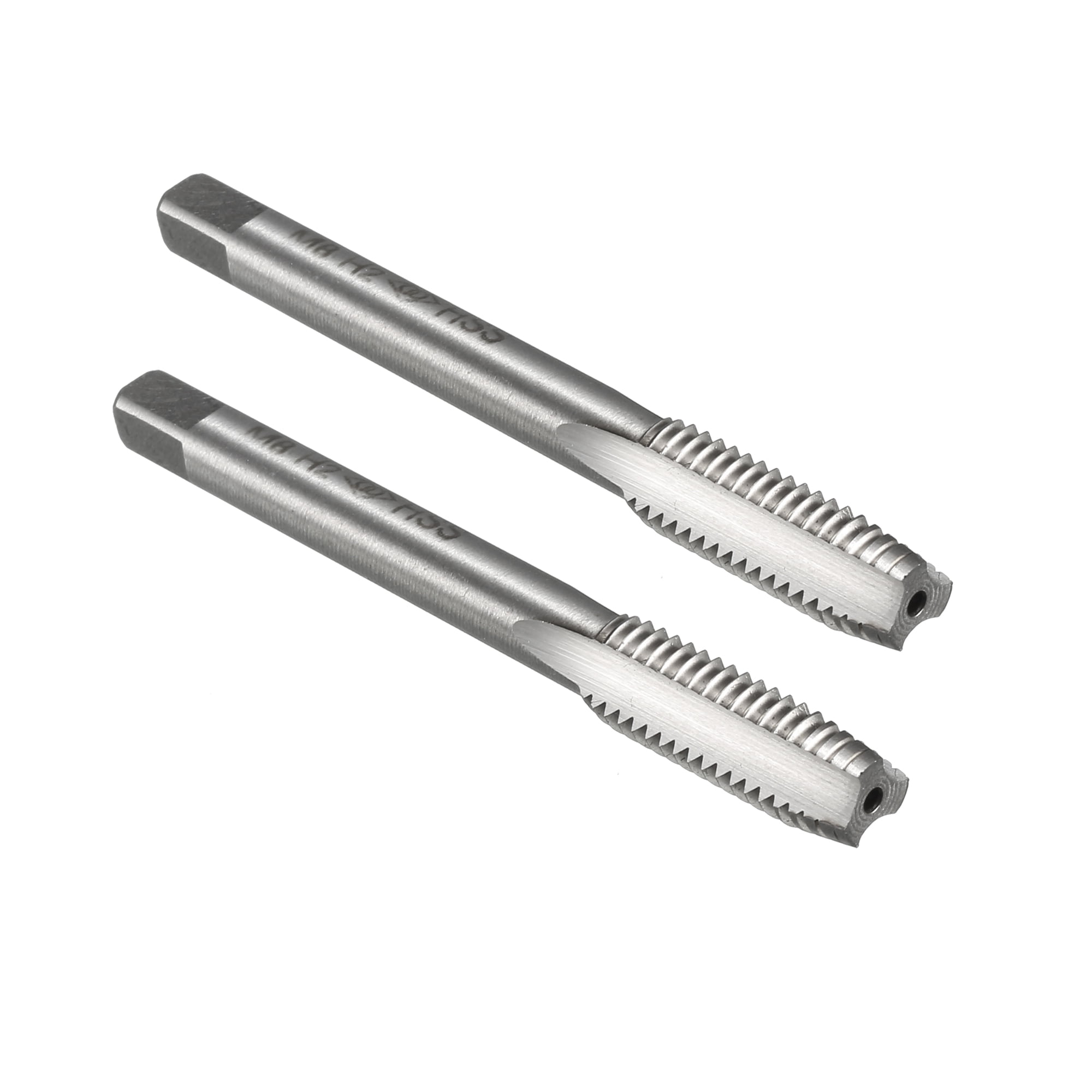 2pcs Metric Taps M8 Pitch Thread Plug Tap HSS for Threading Drill