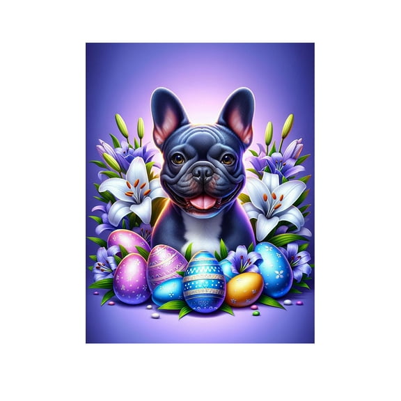 French Bulldog Blue - Best of Breed DCR Easter Holiday Outdoor House Flag