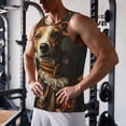 thumbnail image 5 of Picia Modern Cute Dog Printed Men’s Performance Tank, Men's Workout Tank Top Moisture-Wicking Tank Top Muscle tee, Breathable Workout Shirt-XX-Large, 5 of 7
