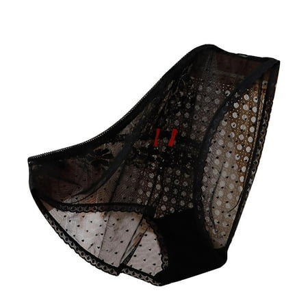 Wdfiry Sexy Lace Underwear Women Plus Size Panties Lace Hipster Panties Seamless Bikini Breathable Briefs