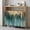 Light Green Turquoise Brown, variant on Brown Ombre Small Sink Skirt 10"Wx11"L, Dustproof Under Sink Curtain with Self Adhesive Tape, Vintage Country Wooden Cabinet Curtain Cover for Bathroom Vanity, Kitchen Storage Shelf, RV