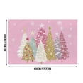 thumbnail image 3 of Christmas Table Placemat for Holiday Dining - Festive Design Table Mat for Family Gatherings, Dinner Parties, and Seasonal Home Decor(Pink), 3 of 4
