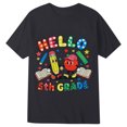thumbnail image 4 of WERYOUNG Girls First Day Of School Shirt Short Sleeve Crew Neck Cartoon Prints T Shirts Lightweight Knit Tees For Kids Back To School Versatile Top 2-3 Years, 4 of 4