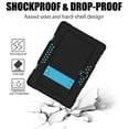 thumbnail image 4 of SOATUTO for Aoyodkg Tab A22 10.1 Case , Shock-Resistant Rugged Hybrid Kids Friendly Sturdy Shell Built-in Stand for Meberry M7 / Awow UTBook / Logic T10L JUSYEA J5-W 10.1 inch Tablet - Black+Blue, 4 of 6