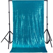Sequin Backdrop Photography Background Curtain for Party Decoration (7FT7FT, Turquoise)