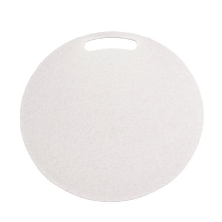 

Kitchen Wheat Straw Chopping Board Multi-function Cutting Board Non-slip Round Shape Cutting Board for Home (Beige)