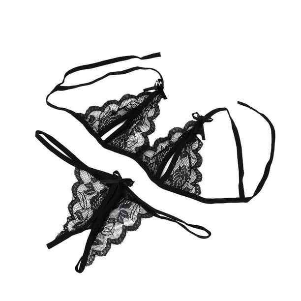 Gibobby Ropa sexy de mujer para sexo Camisola de lencería para mujer, con corte de red entrecruzado, sin mangas, sexy, vestido de peluche(Negro, M)