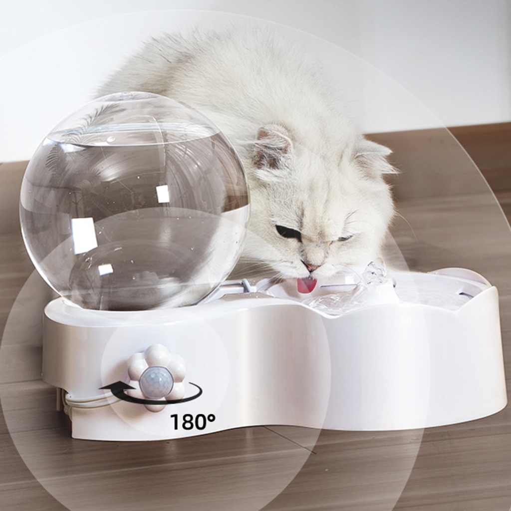 Cats Water Fountain Whispering Quiet Water Dispenser 77OZ Filtered Automatic Drinking Bowl for Cats Dogs Small Pet