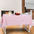 thumbnail image 3 of Kitchen Simple Lattice Waterproof Oilproof Tablecloth Tea Table Cloth Home Decor (Pink), 3 of 8