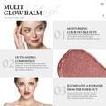 thumbnail image 3 of Bayfree Mulit Glow Balm Cream Blush for Cheeks Blush Balm Face Makeup 0.63 Oz (Rose Crystal), 3 of 7