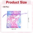 thumbnail image 2 of Organza Bag 3.5" x 4.7", Colorful Coral Mesh Bags Drawstring Gift Bags Party Favor Bag Light Purple-Gold, 50Pcs, 2 of 6